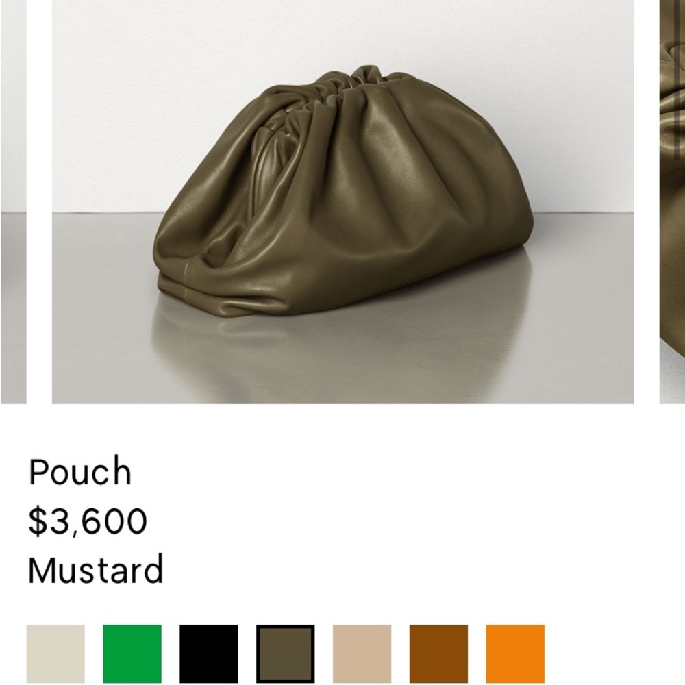 BOTTEGA VENETA THE POUCH BAG MUSTARD COLOR $3600
